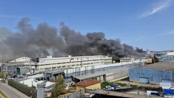 Ümraniye'de iş yerinde yangın