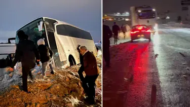 Sis ve buzlanma kaza getirdi. 6 yaralı