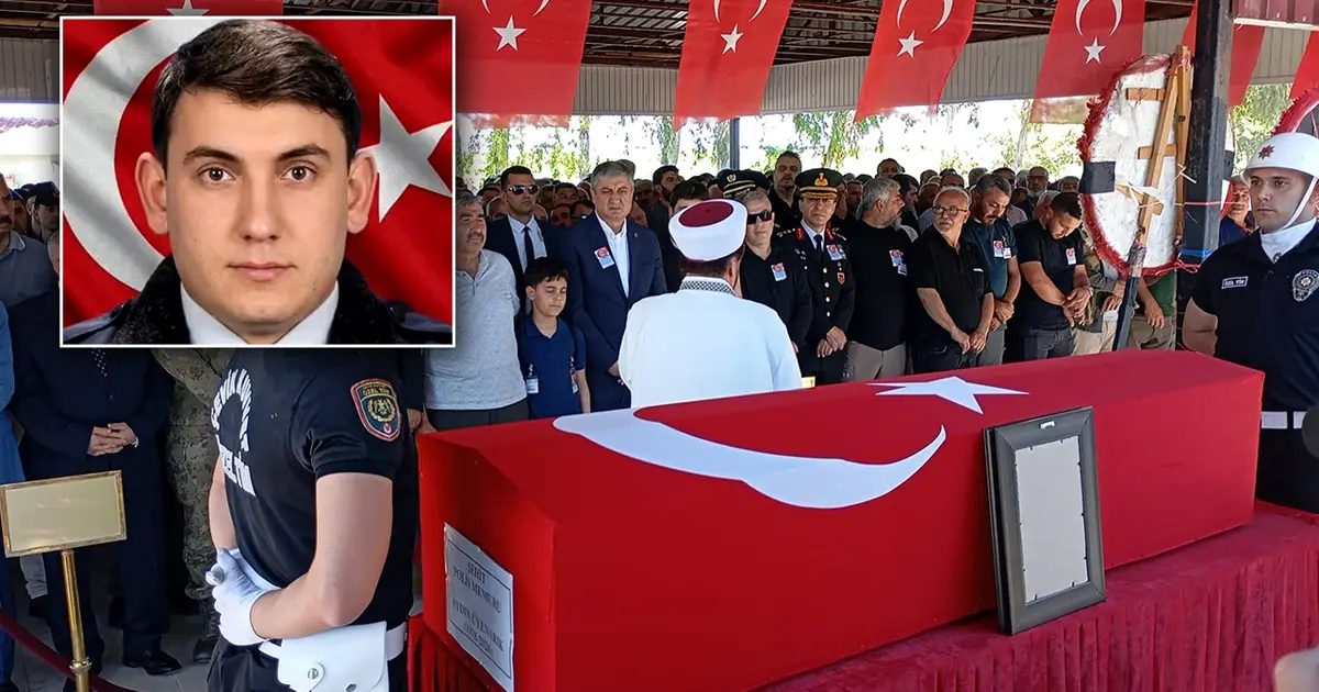 Şehit polis memuru Aydın Üyenarık'a acı veda
