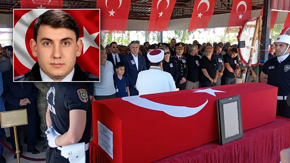 Şehit polis memuru Aydın Üyenarık'a acı veda