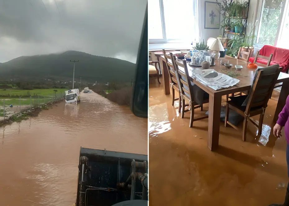 Bir anda bastıran yağmur hayatı felç etti. Sokaklar göle döndü, evleri su bastı