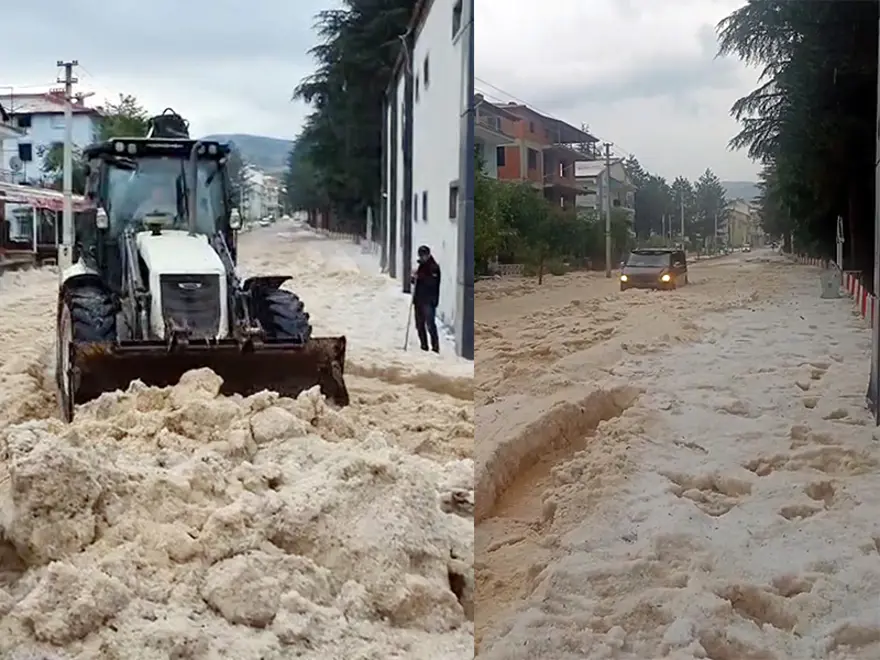 AFYONKARAHİSAR'I DA DOLU VURDU 4