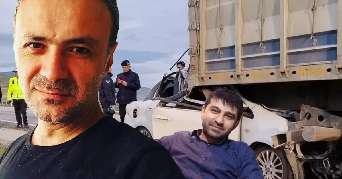 Cenaze yolunda feci kaza. TIR'a ok gibi saplandı