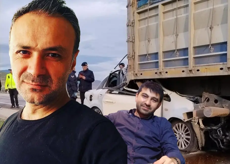 Cenaze yolunda feci kaza. TIR'a ok gibi saplandı