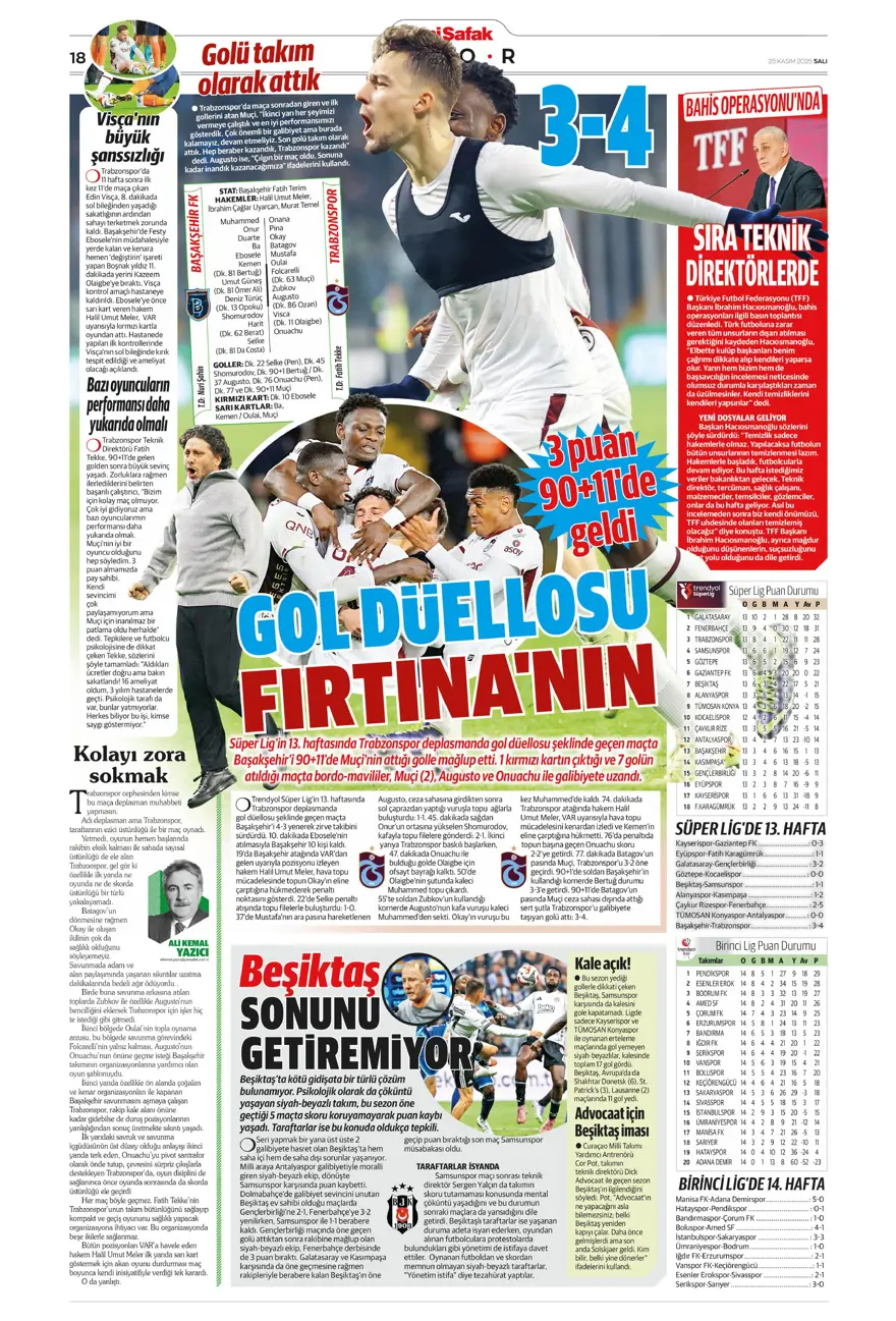 "Aslan'ın yeni avı Union SG" (25 Kasım 2025 spor manşetleri) 23