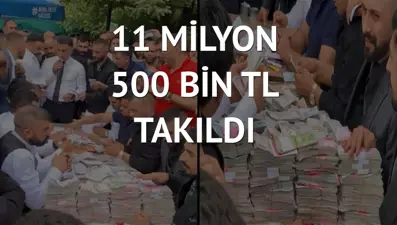 Aşiret düğününde takılan paraların sayılması saatler sürdü