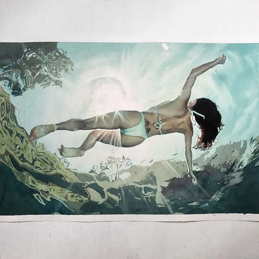 Gerçek gibi görünen sulu boya resimler 6