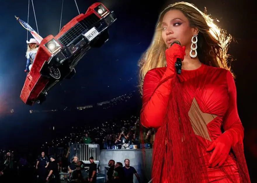Beyonce konserinde korkutan anlar: Düşmekten kıl payı kurtuldu 