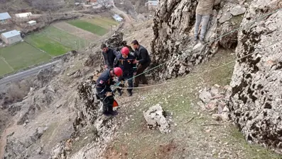 AFAD'dan 4 saatlik keçi kurtarma operasyonu