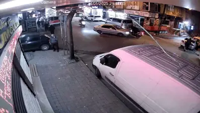 Devriye gezen yunuslarla otomobil çarpıştı