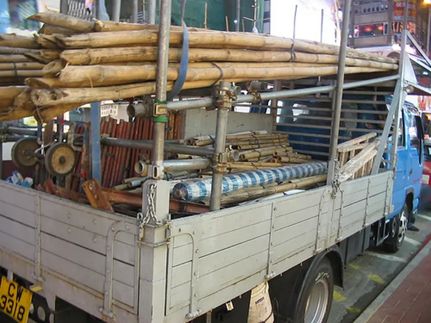 Modern binalara bambu yardımı 12