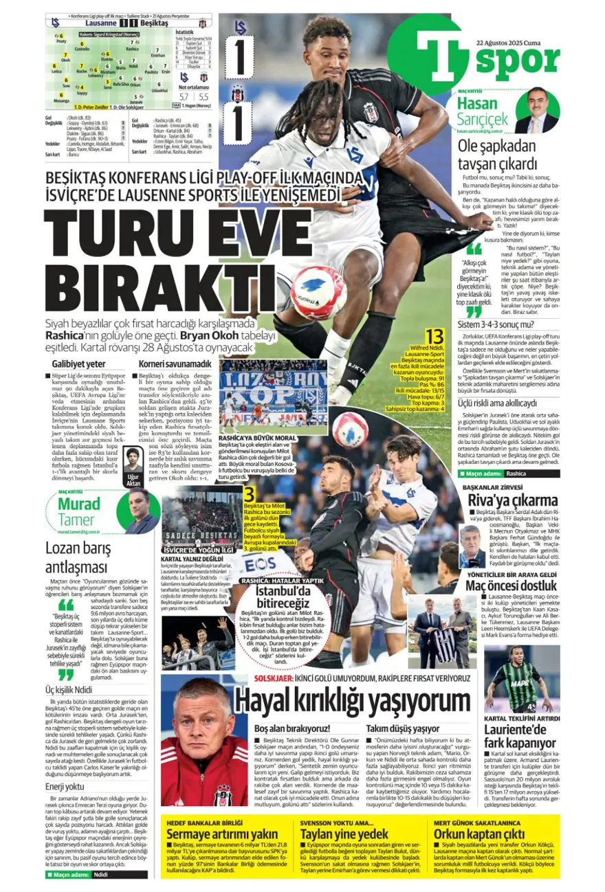 "Meksika ateşi" (22 Ağustos spor manşetleri) 20