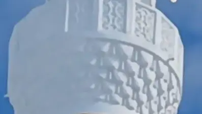 Minareye çıkan tilki hayrete düşürdü