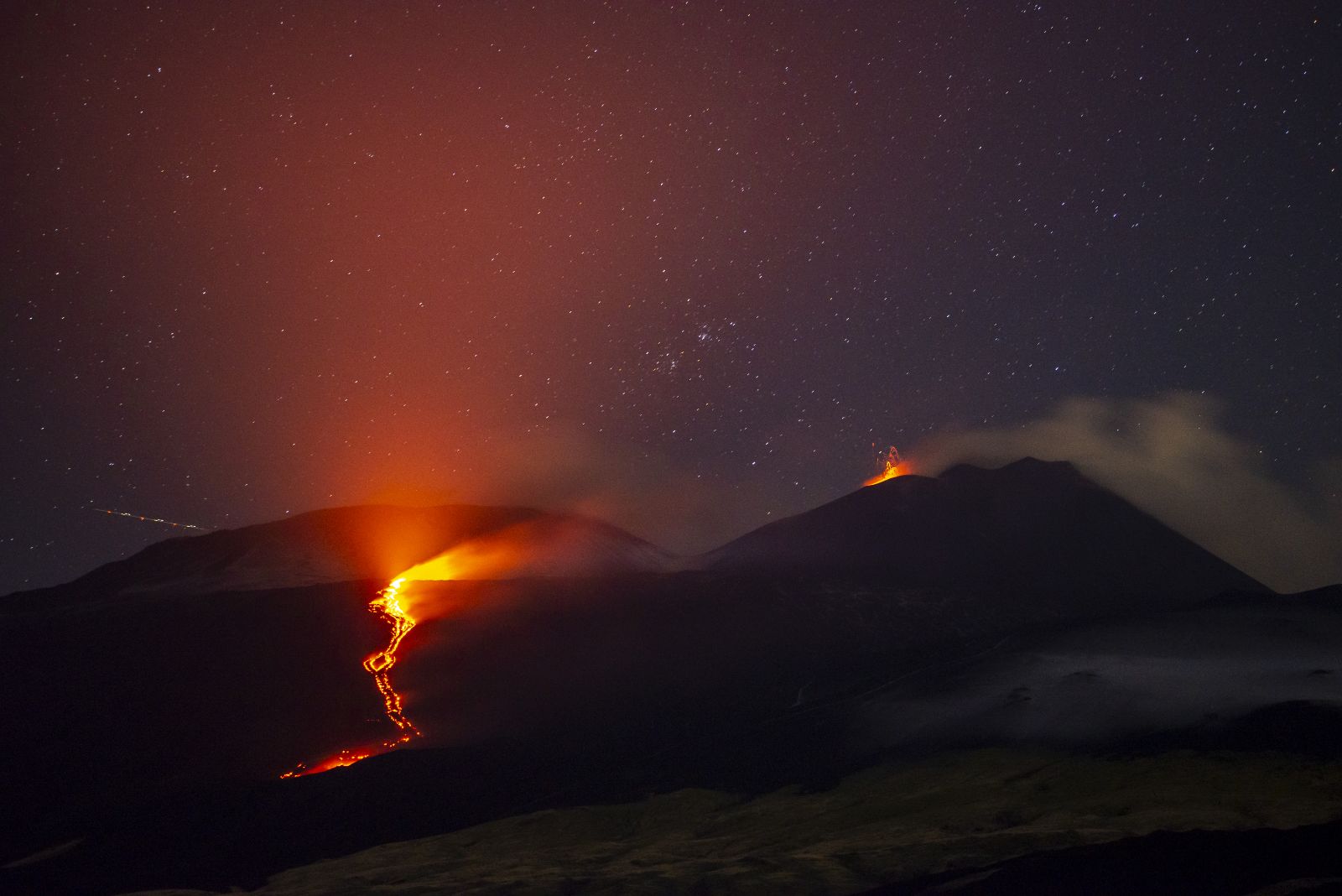 Etna Yanardağı lav püskürtmeye devam ediyor