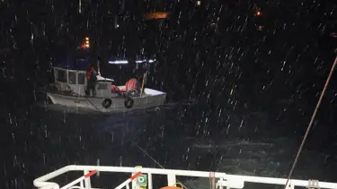 Beykoz'da sürüklenen tekne kurtarıldı