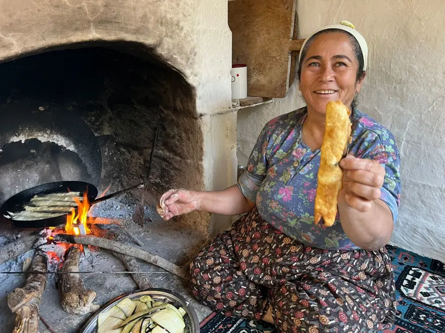 Bu köyde patlıcan et kadar kıymetli: ''Misafir geldiğinde hemen ikram ediyoruz'' 
