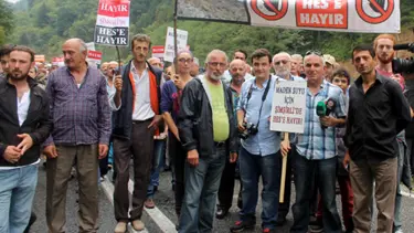 Rize'de HES protestosu
