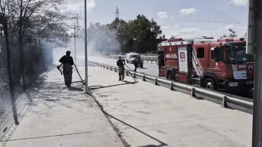 Metris Cezaevi yanında otluk alan yandı
