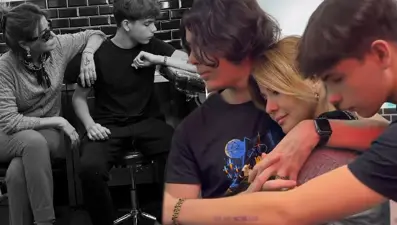 Gülben Ergen'in oğlu dövme yaptırdı: "Ya babam kızarsa?"