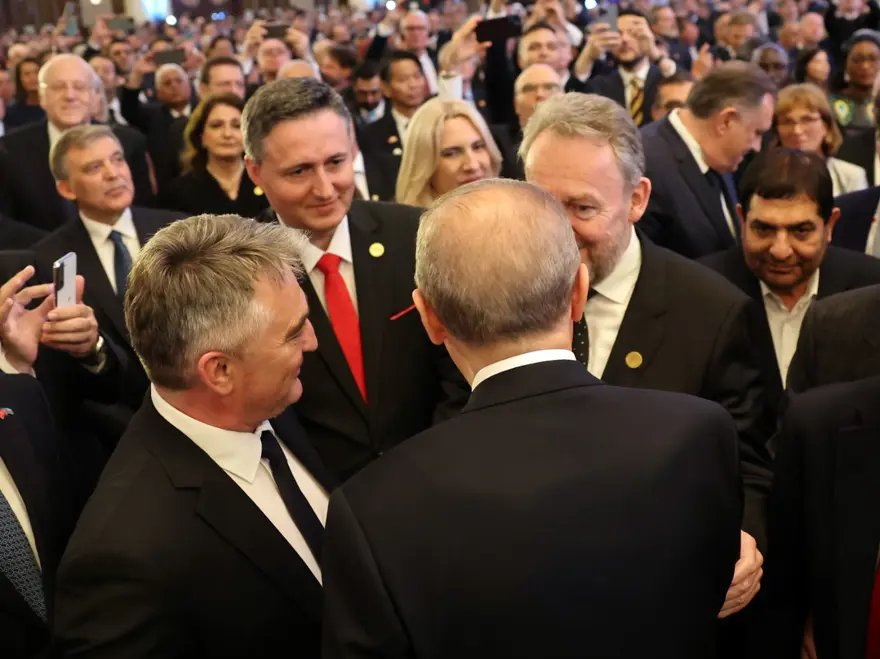 Cumhurbaşkanı Erdoğan için Beştepe'de tören 5