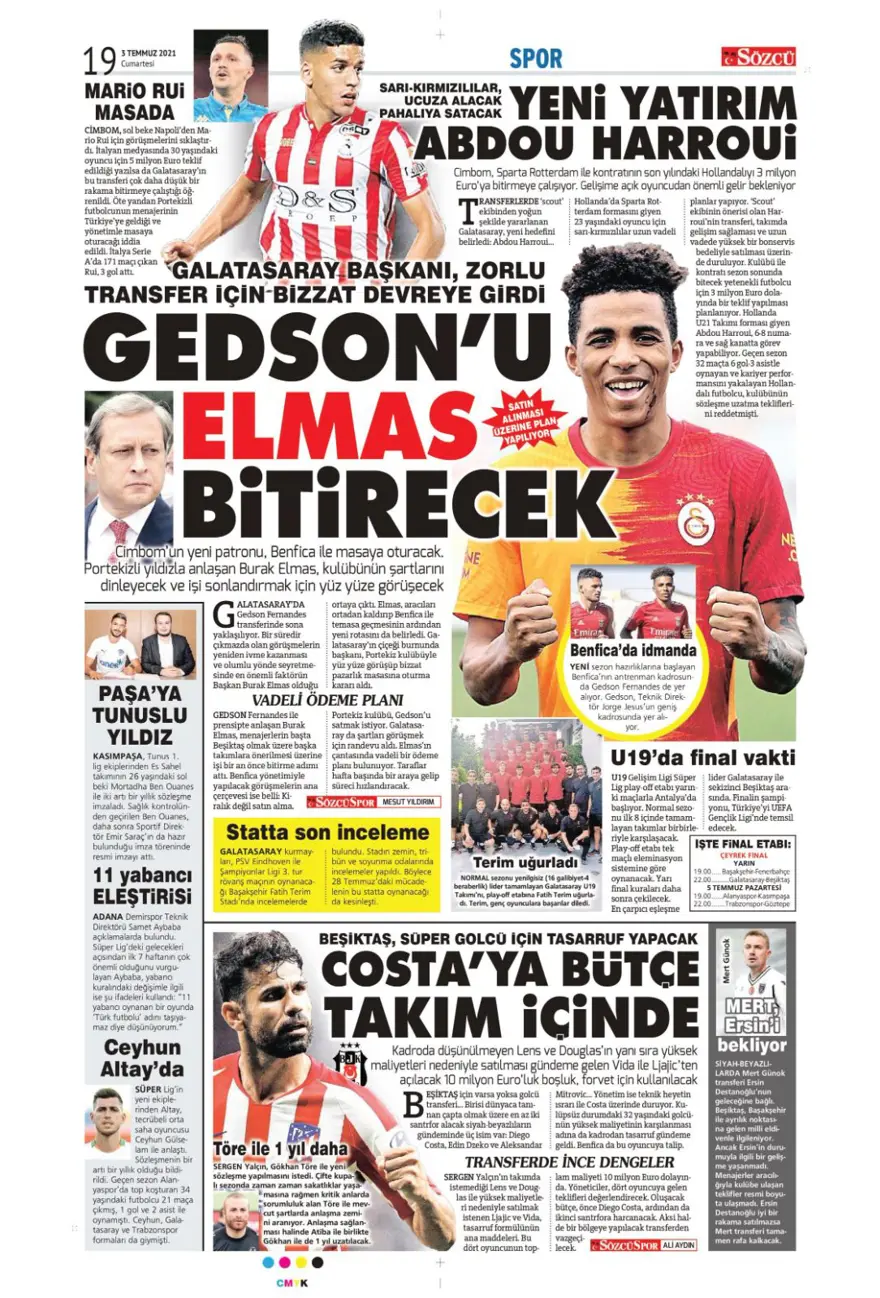 Günün spor manşetleri (3 Temmuz 2021) 13