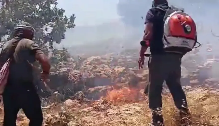Suriye sınırında iki noktada yangın 1 Suriye sınırında iki noktada yangın 1