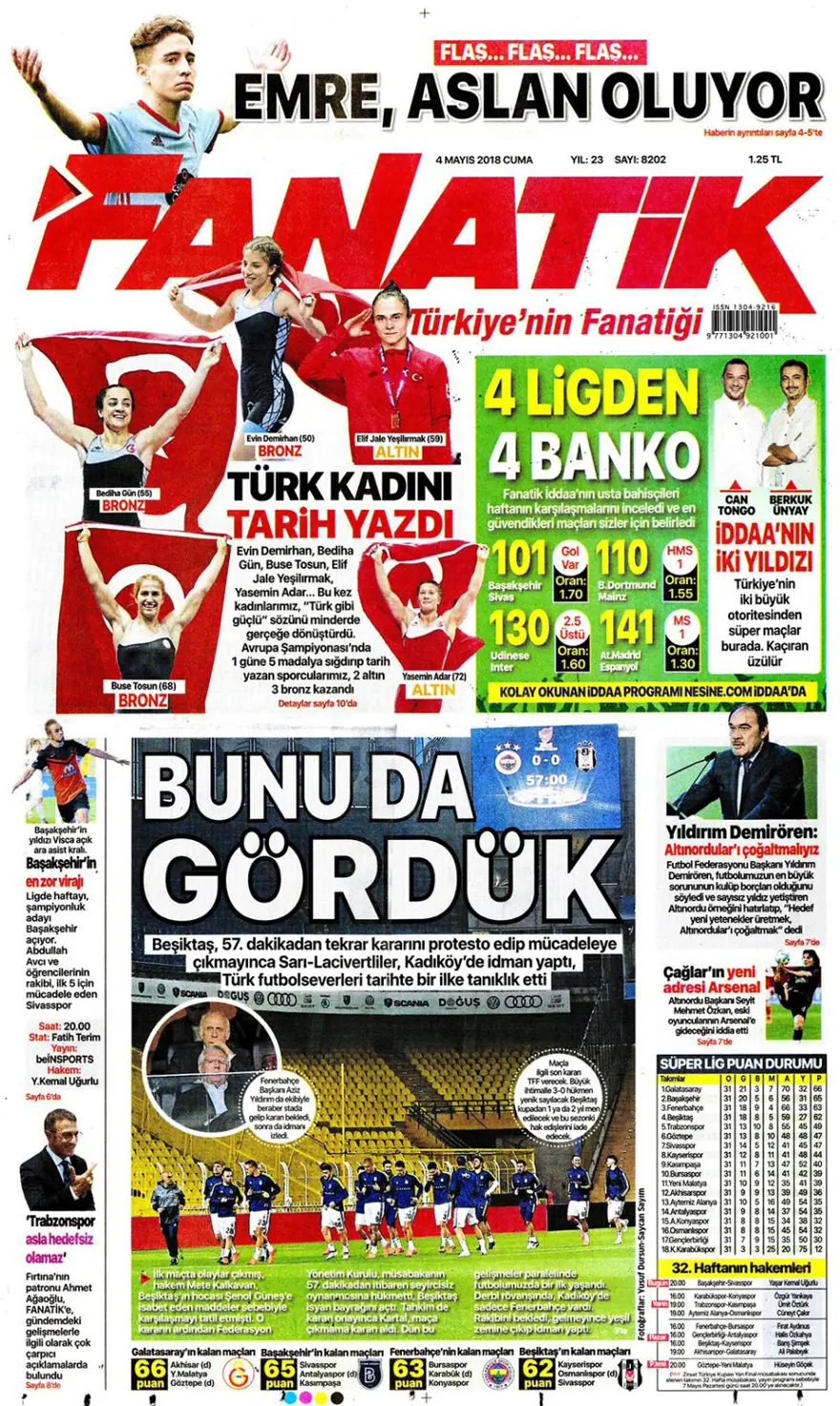 Günün gazete manşetleri - 4 Mayıs 2018 18