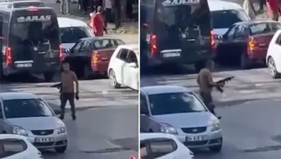 Başakşehir'de korku dolu anlar: Pompalı tüfekle sokağa çıkıp yolu kapattı