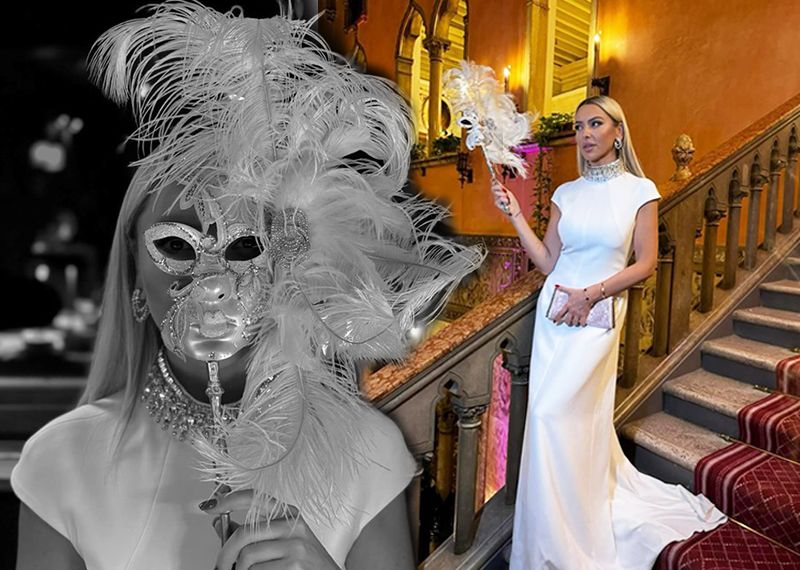 Hadise'den maskeli Venedik pozları