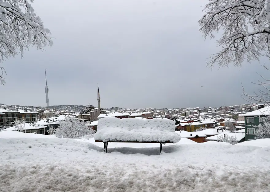 İstanbul'da kar yağışı devam ediyor (AKOM ilçe ilçe kar kalınlıklarını paylaştı) 39