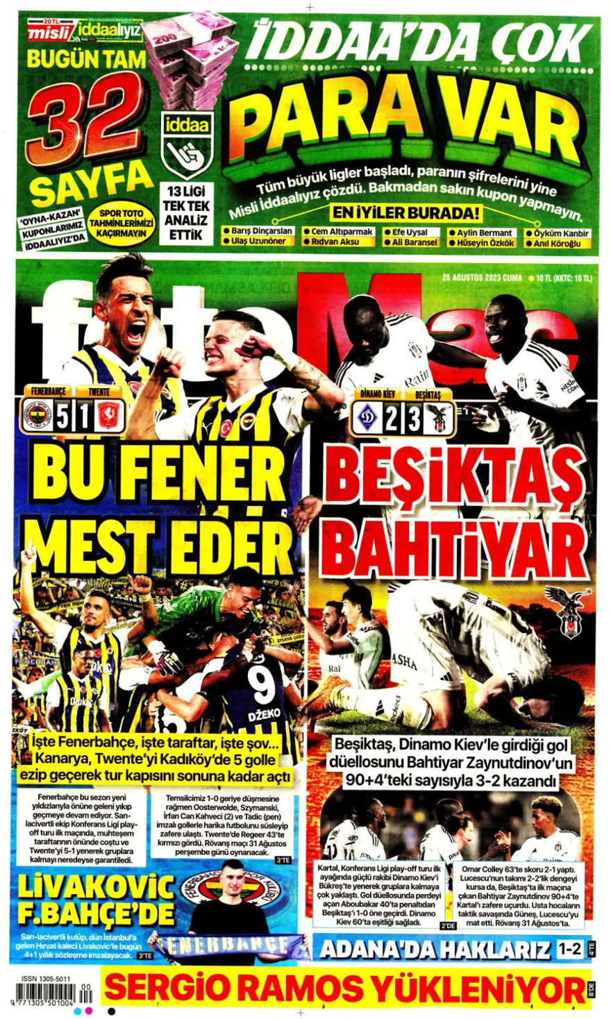 "Aslan'da son aday Salih Özcan" (25 Ağustos 2023 spor manşetleri) 3