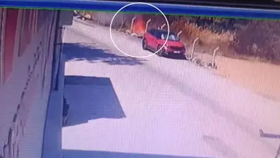 Buca'daki orman yangınının çıkış anı kamerada