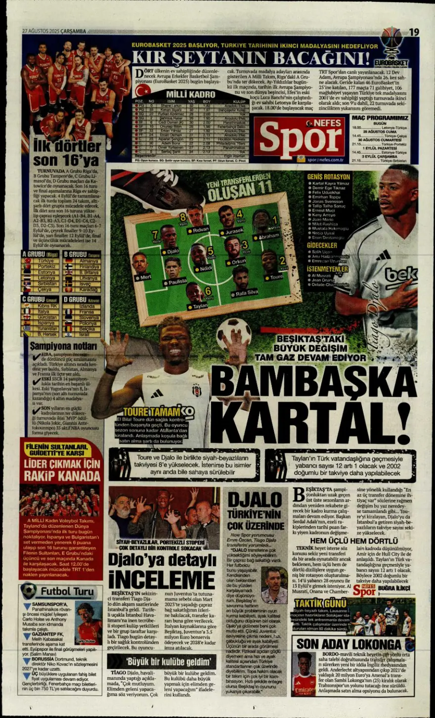 "Bitsin bu hasret" (27 Ağustos spor manşetleri) 12