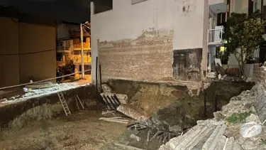 Temel kazısı yan binada kayma oluşturdu: 1 apartman boşaltıldı