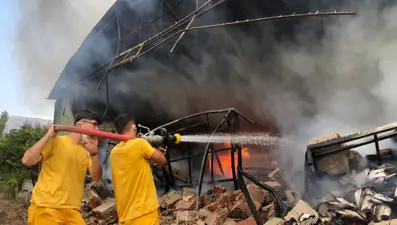 Aydın’da incir işleme tesisinde yangın