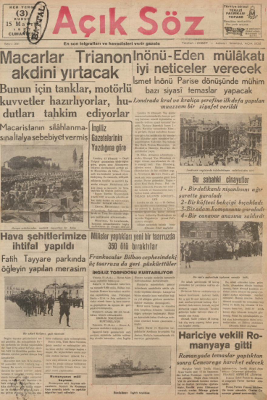 Tarihte bugünün gazete manşetleri (15 Mayıs) 3