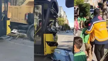 Çorum'da otobüs ile kamyon çarpıştı: Çok sayıda öğrenci yaralı