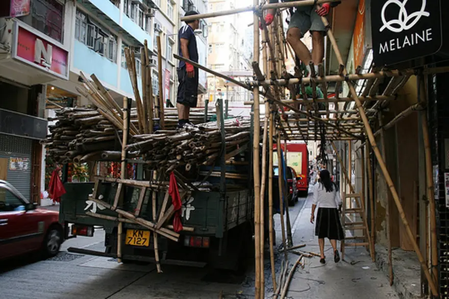 Modern binalara bambu yardımı 8