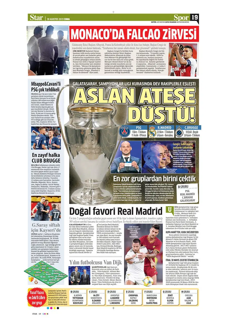 Günün spor manşetleri (30 Ağustos 2019) 14