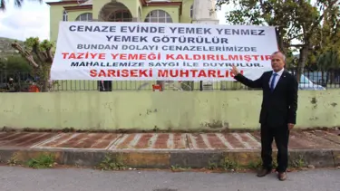 "Cenaze evinde yemek yenmez" | Yeni muhtardan ilk icraat