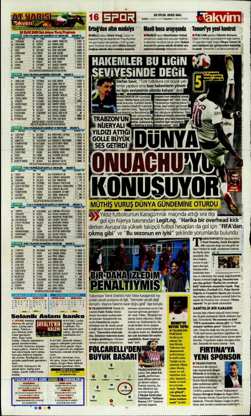 "Cehennem Liverpool'u bekliyor" (30 Eylül 2025 spor manşetleri) 24