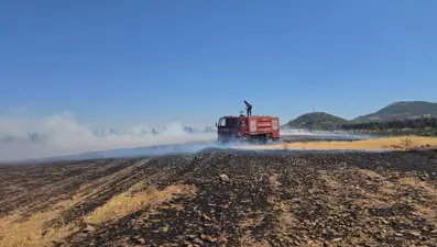 Gaziantep’te anız yangını