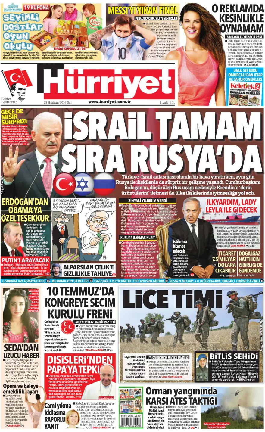 Gazete manşetleri (28.06.2016) 2