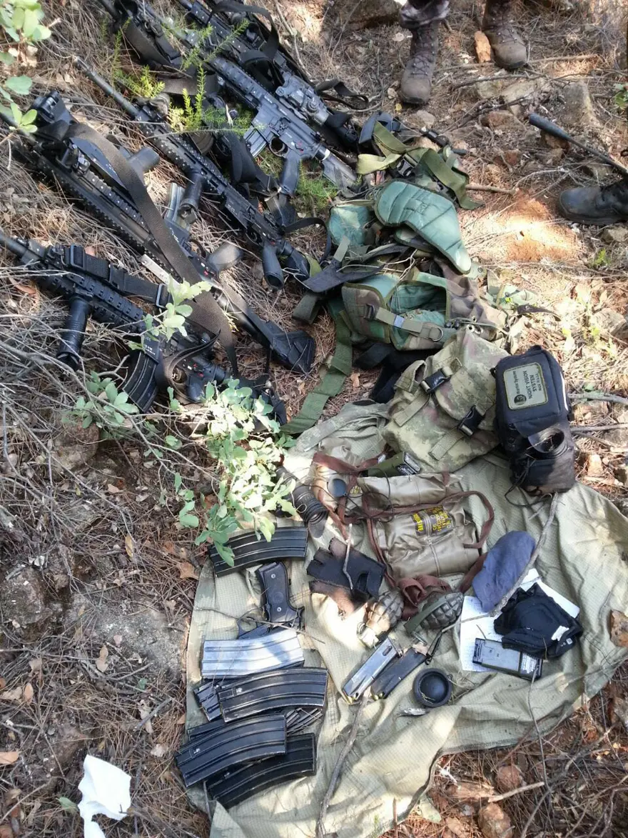 Darbeci askerlerin silahları ormanda bulundu 1