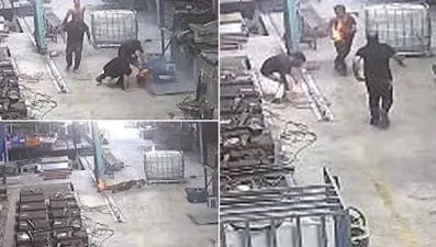 Konya’da fabrikada korkunç olay: Boya kazanı patladı, işçininkıyafetleri tutuştu