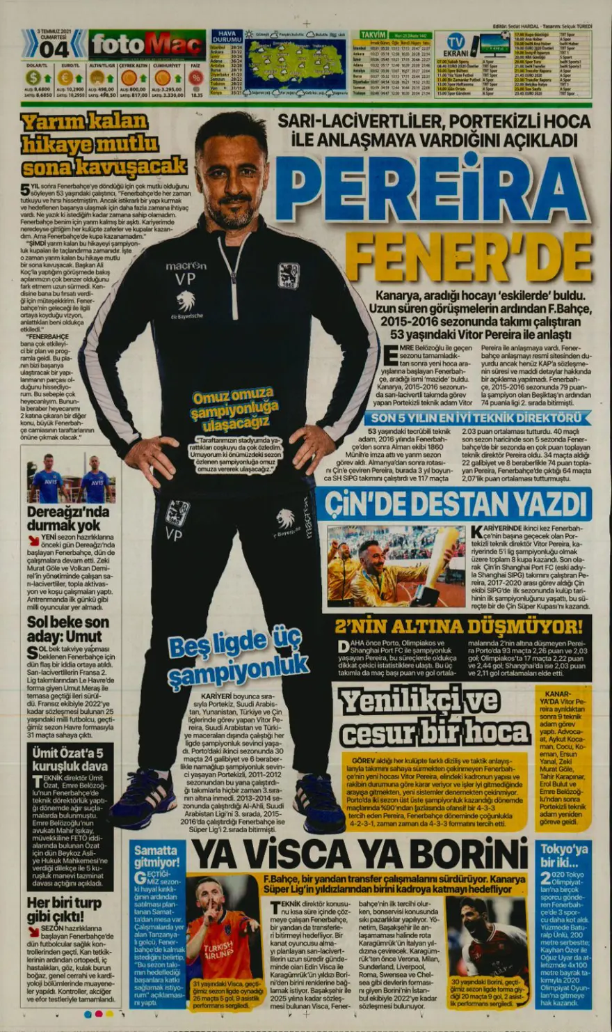Günün spor manşetleri (3 Temmuz 2021) 5