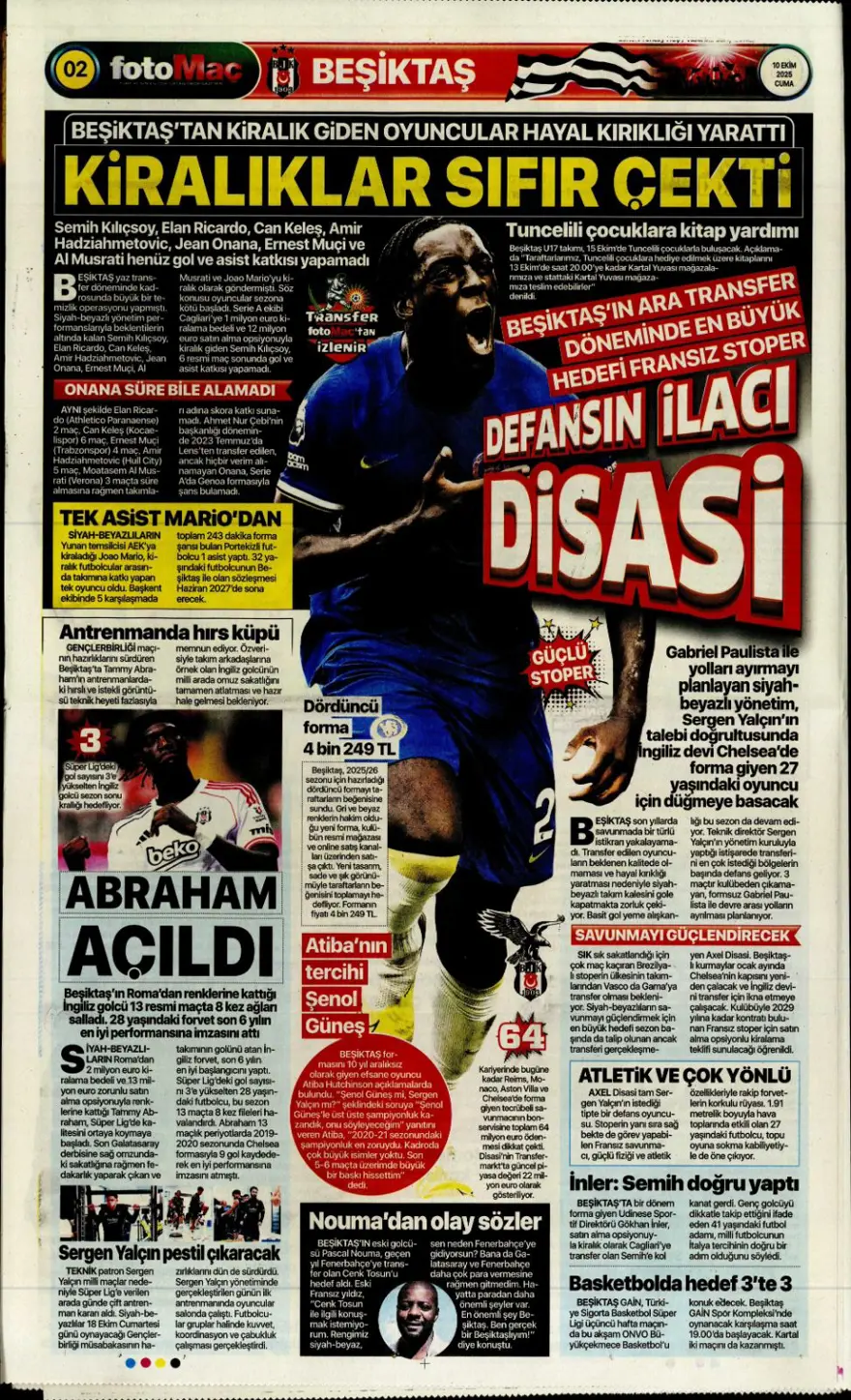 "Operasyon başlıyor" (10 Ekim 2025 spor manşetleri) 4 "Operasyon başlıyor" (10 Ekim 2025 spor manşetleri) 4