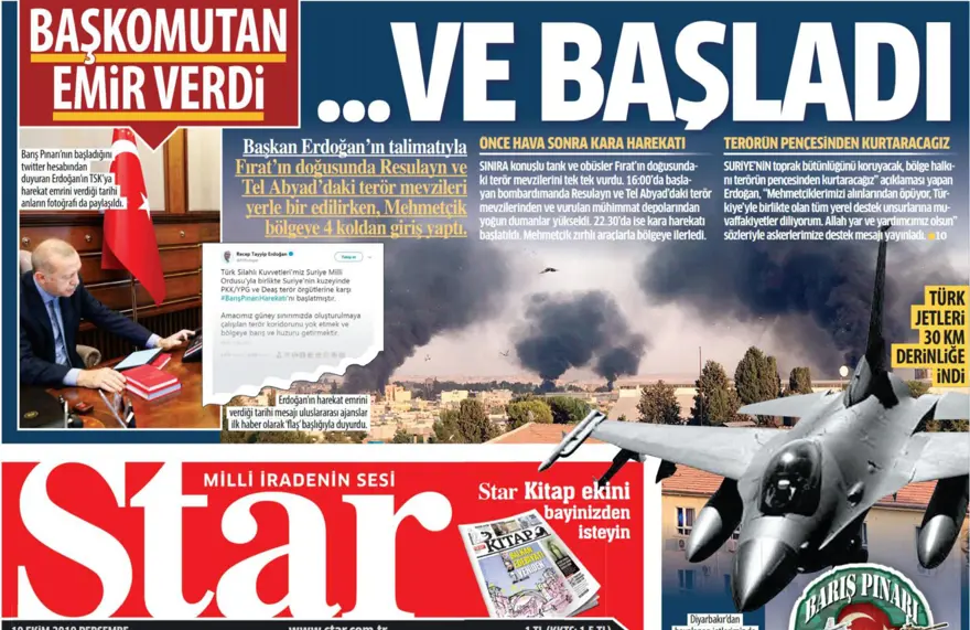 Barış Pınarı Harekatı manşetlerde 5