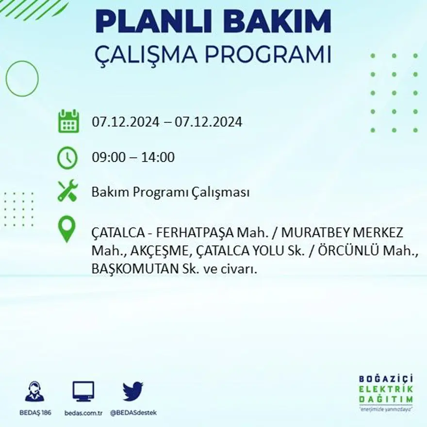 Bugüne dikkat! İstanbul'un 13 ilçesinde elektrik kesintisi: Elektrikler ne zaman gelecek? BEDAŞ programı 10