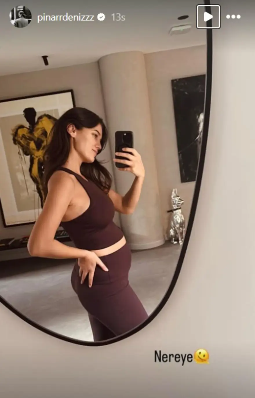 Pınar Deniz'den beklenen fotoğraf geldi! Ayna karşısında hamilelik pozu: Nereden, nereye 7